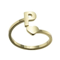 Bacc dodaci Modni engleski pismo otvori prstenovi od nehrđajućeg čelika vole retro nakit prstenovi m
