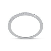 14kt bijelo zlato Žene okrugli dijamantni zaokret nosač prstena CTTW