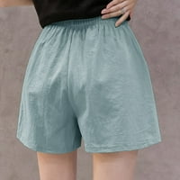 Ženske kratke hlače Ženske visoko struk labave ležerne tanke široke lanene kratke hlače za žene