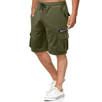 Baccov muški kratke hlače za tegore za muškarce muške ljetne pamučne pakete s pet bodova multi-džepni zatvarač casual kombinezon vojska zelena