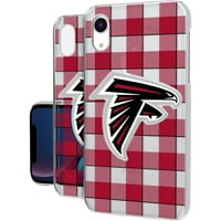 Atlanta Falcons iPhone jasna futrola sa plaid dizajnom