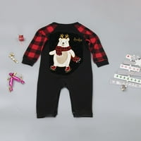 Lenago Božićne pidžame za porodično roditelj-dijete odijelo za djecu, otisnuta Xmas Porodica podudaranje