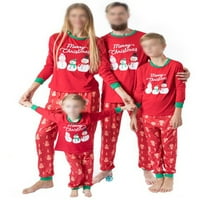 Glookwis Mammy Tata Dječji dugi rukav noćni odjećni odjeća Mekani PJ setovi Loungewear Xmas PJS Podudaranje