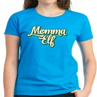 Cafepress - Momma Elf Ženska klasična majica - Ženska tamna majica