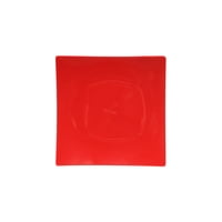 Excaltente 10 ploča od bljeskalice, 3 4 duboka, čista crvena kolekcija melamine za večeru teške težine,