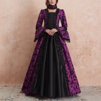 Elegantne haljine za žene Večernji party Srednjovjekovni retro stil čipke Dugi Halloween Dress Dress