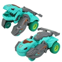 Cuoff Toys Baby Kids Dinosaur automobili kombinirani u jedan, transformator dinosaur automobilska autostavljača