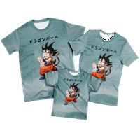 Porodica FNNYko Podudaranje anime majica Dragon Ball Ispiši opušteno-fit casual poliesterskih kratkih