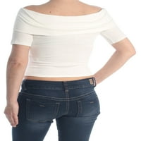 Sage Oznaka Ženska čipkaste osnovne majice, bijela, srednja