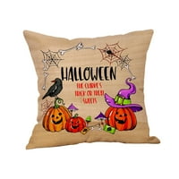 LOOPSUN Fall Halloween ukrasi za ušteda za dom za kućište za Halloween bacanje jastuka navlake Happy