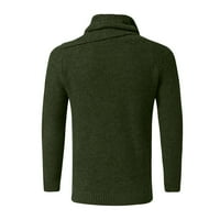 Muški džemper moderan fit džemper pulover casual crew vrat mens kardigan džemper vojska zelena 2xl