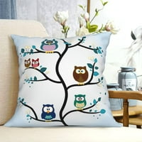 Slatka sova bacanje jastuka za jastuk za kućni dekor ugodni navlake za jastuke za krevet na kauč na razvlačenje