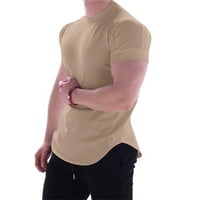 Dyfzdhu muški fitness sportski skraćenik brza suha majica Stretch Obuke