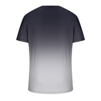 Košulje kratkih rukava za muškarce Ljeto casual crewneck atletska vježba majica gradijent boja mišićne majice