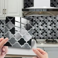 PHONESOAP 1SET samoljepljiva pločica 3D naljepnica Kuhinja Kupatilo Zidno ukrašavanje naljepnice H