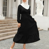 Aufmer habanje za rad na radnoj haljinama dame dame ljetne suknje za dame muslimanske patentne patentne