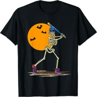 Bejzbol skelet Halloween Men Boys Baseball Halloween majica