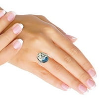 Prirodni k jasper ženski nakit Sterling srebrni prsten