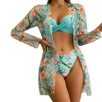 Ženski kupaći kostimi Žene Visoki struk Bikinis Bikini set Poklopac kupaći kostim za žene Push Ruyp