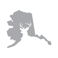Aljaska jelena državna naljepnica naljepnica naljepnica - samoljepljivi vinil - otporan na vremenske