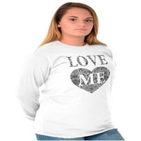 Slatka edgy love me srčani romantični ženski majica dugih rukava Brisco brendovi 3x