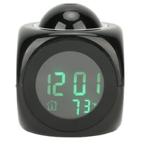 Crni mini projekcijski sat LED displej projekcijski budilni sat Voimi Digitalni sat
