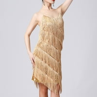 Plus veličina haljine za curvy Womens haljina Ženska modna suspendra Crewneck Sequin Feather bez rukava bez rukava mini haljina