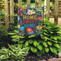 Printtoo tamno siva kućna slatka kuća vrt ljeto kampiranje zastava na otvorenom GardenFlagscamp Dekor pribor Dvokrevetna boidedeflags12.5 x18