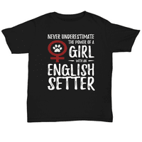 Snaga djevojke sa engleskom setter unise košulje za feminističku pseću mamu
