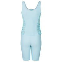 Kupaći kostimi za žene Tankeni, AXXD push-up podstavljeni plus veličina prekrivanja tiskani bikini tankinis kupaći kostim za nove trendove zeleni xxxl