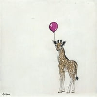 Sjajna umjetnost sada vrtić žirafe II Britt Hallowell, uokvirena zidna umjetnost, 14W 14h