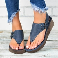 Ecqkame ženske sandale otvorene nožne prste plaže cipele za čišćenje ljetni modni ležerne šuplje split-nožni