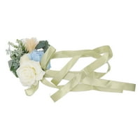 Stolica nazad cvjetni ukrasi, izdržljiv bogati slojevi vjenčani stolica Cvijet prekrasan sa pređem krpom