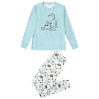 Stripes božićna priča pidžama organski pamuk PJS crtani PJS podudaraju se za tinejdžere i odrasle i pse