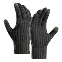 Rukavice modne pristiglice muškarci pletene rukavice zimske vanjske tople baršunaste biciklističke sportove vunene rukavice