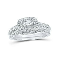 Jewels 14kt Bijelo zlato Žene Okrugli dijamant Bridalni vjenčani prsten za venčanje 1. CTTW