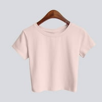 DTIDTPE usjeva za žene, casual čvrstim cisterom za čvrstih boja gornje bluze Crop majica Ženske vrhove