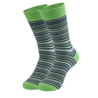 Duge čarape prugaste čarape najlonske visoko elastične čarape ravne čarape muškarci čarape zelena 【Kupite