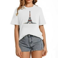 Crtani film Eiffel Towerin Cool i Retro ženska tiskana majica - savršen rođendanski poklon bijeli