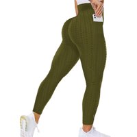Yskkt ženske tajice elastične visoko struk podižuće joge hlače sa džepovima S-3XL