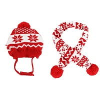 PET Knit Božićni štitnik za jelo i šešir Set Xmas CoustUMe pribor za male pse mačke