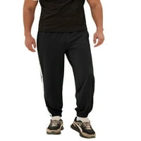 GENUISKIDS muškarci Ležerne duksere Side Elastični struk High Slit Snap Contrast Color Sportske hlače