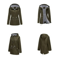 Pad jakne za žene za žene čišćenje Ženske jakne Zip up kaput modna vjetroelektrana vanjska odjeća Ležerna