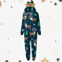 Corashan Porodična božićna pidžama, božićni sa kapuljačnim kombinezonskim sabovima Pajamas Elk Loungewing