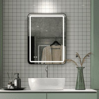 Ogledalo kupaonice LED lampica osvetljeni zidni montirani dodir protiv maglu sa zamračenim svjetlima,
