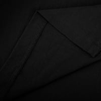 ECQKAME posteljine za žene za čišćenje Žene Ležerne čvrste hlače Udobne elastične ležerne duge hlače Crne