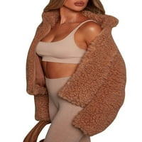 Ženska nejasna jakna od runa žene prevelike zimske tople zip duksere