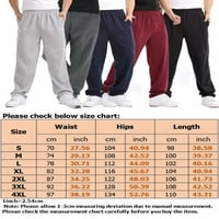 Beiwei Muške pantalone ravne noge Sport Pant Solid Color Pants Opremljene dno Yoga Elastična struka