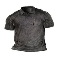 Paille muškarci etnička atletska polo majica casual radna majica sa džepnim majicama za golf majice