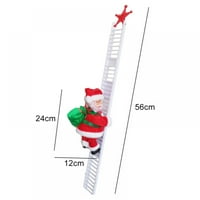 Električna penjačka ljestvica uže Santa Claus lutka, božićna figurica ukras santa penjajućim merdevinama do stabla